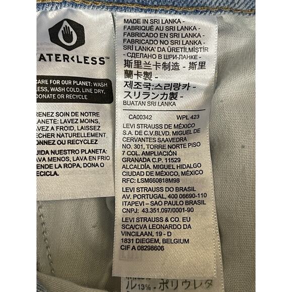 Silver Tab Levis Jeans Womens 28 Blue Mom Jean Distressed High Rise Tapered - Picture 10 of 15